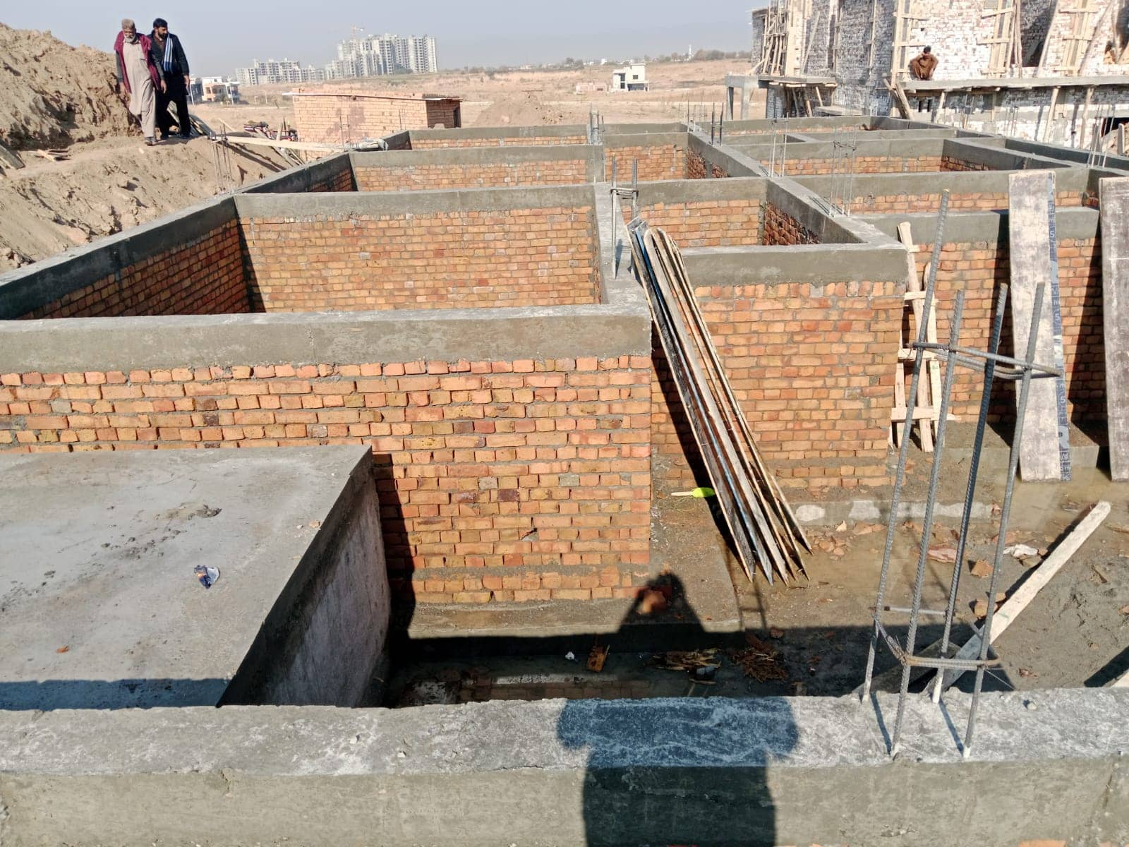 Structural frame under construction