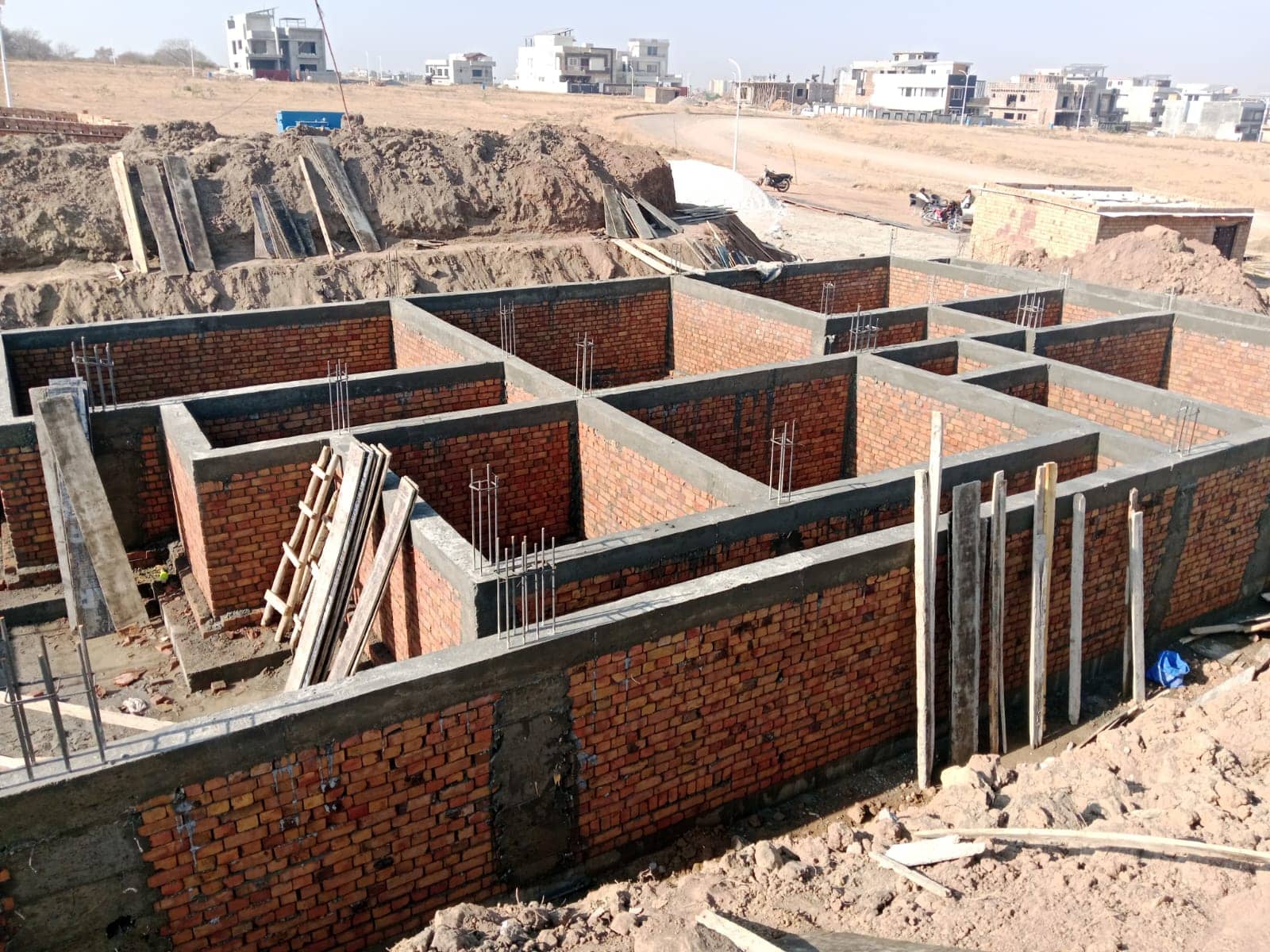 Concrete and steel work in progress